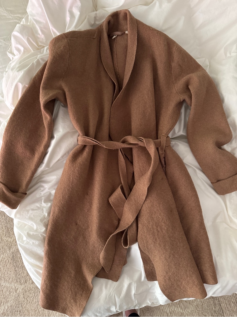 Anthropologie Open-Front Trench cotton/wool Coatigan - Medium